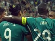 国安4-0大胜新鹏城,达万双响,张玉宁传射,法比奥破门